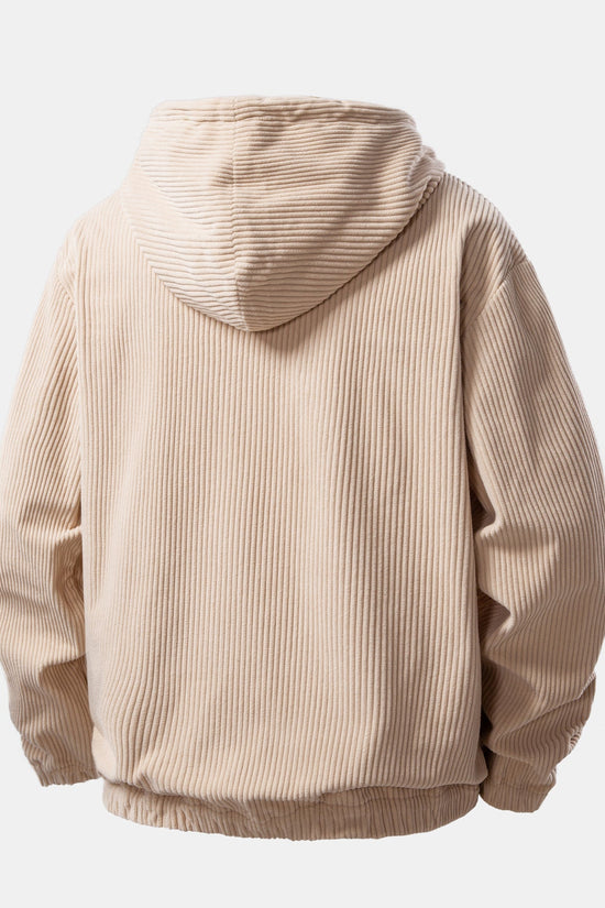 Corduroy Hoodie Med Kængurulomme & Corduroy Jogger Bukser