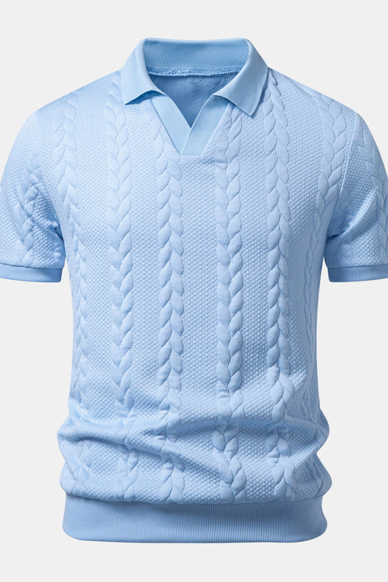 Twist Jacquard V-hals Polo