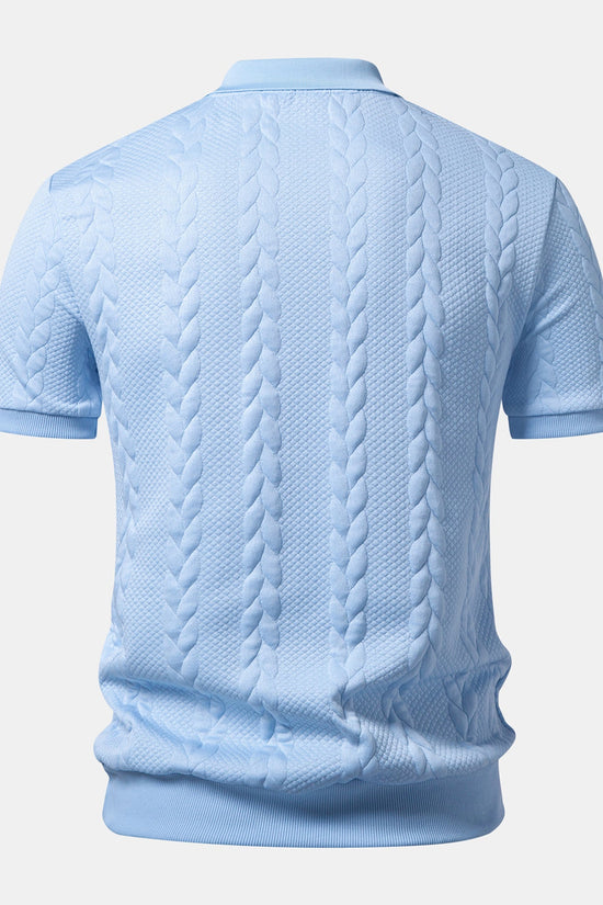 Twist Jacquard V-hals Polo