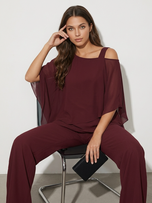 Elegante chiffon damesæt - Elena