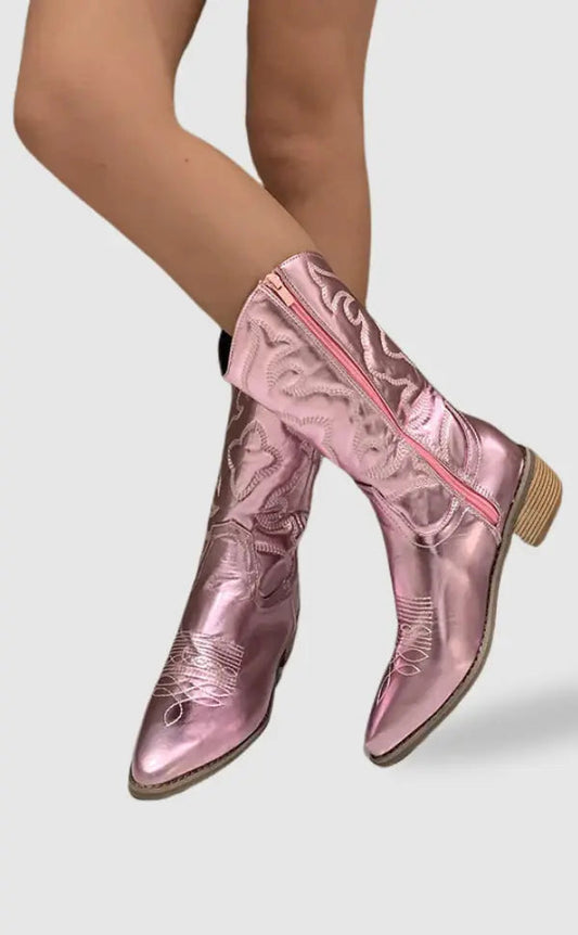 Genève | Stilige Metal Cowboystøvler
