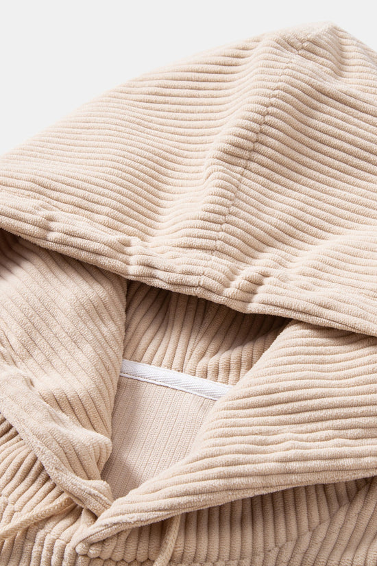 Corduroy Hoodie Med Kængurulomme & Corduroy Jogger Bukser