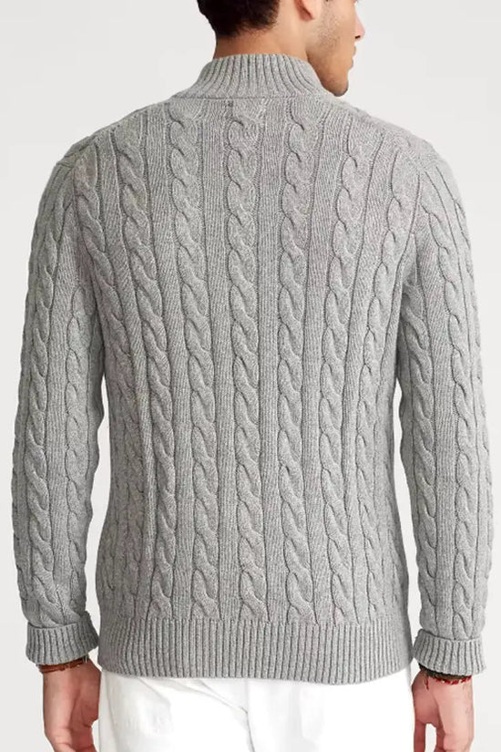 Laurem| Luksuriøs Herre Half-Zip Trøje med Høj Krave
