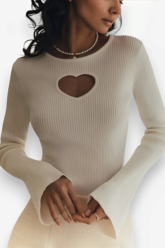 Strikket Kærligheds Crop Top Sweater