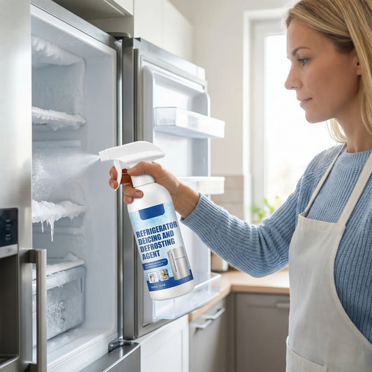 Optøningsspray til hurtigt afisning af køleskab og fryser