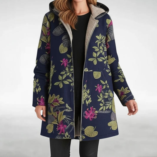 Leilani | Elegant fleecejakke med blomsterdesign