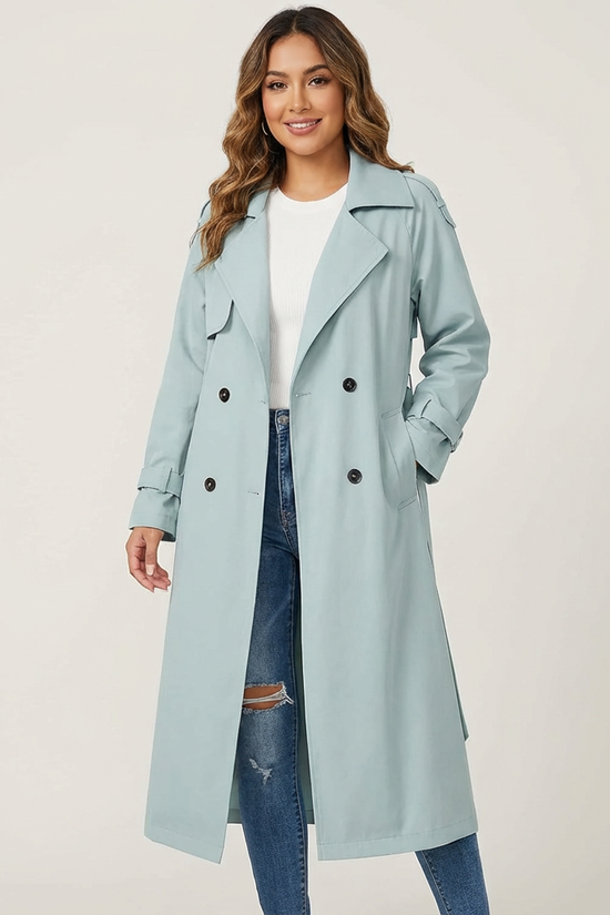 Elegant dames trenchcoat med lang pasform - Camille