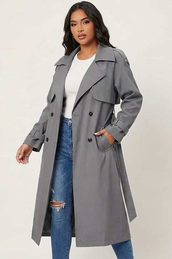 Elegant dames trenchcoat med lang pasform - Camille