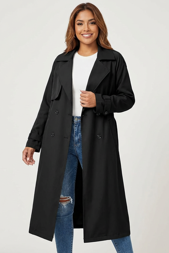 Elegant dames trenchcoat med lang pasform - Camille