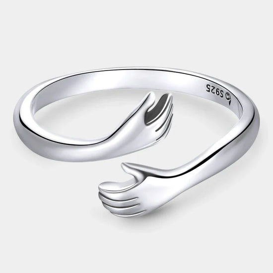 Virelle | Kærligheds Omfavnelse Ring – Åbent Design i Sterling Sølv, Kærlighedssymbolik