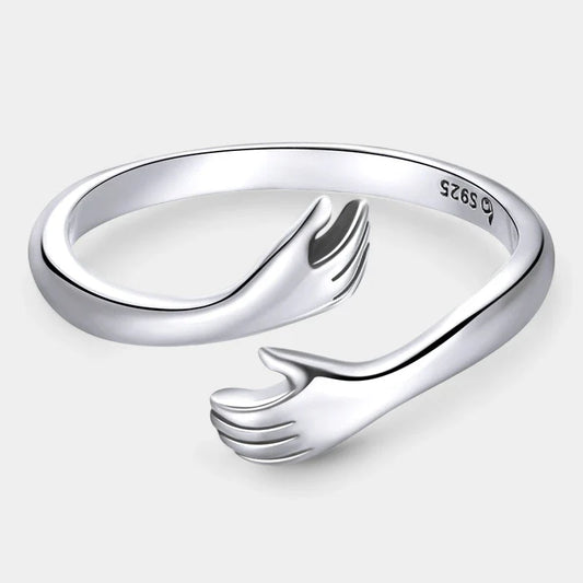Virelle | Kærligheds Omfavnelse Ring – Åbent Design i Sterling Sølv, Kærlighedssymbolik