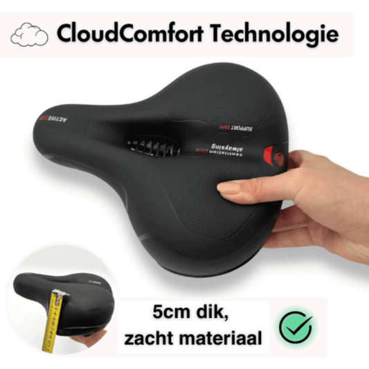 Stødabsorberende ComfortRide™ Cykelsæde for Ultimativ Komfort