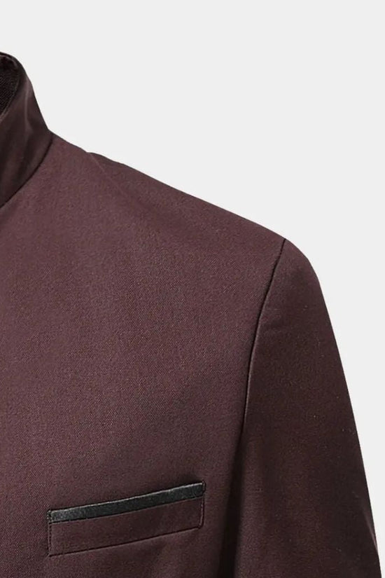 Herrejakke, Opstående Krave, Slim Fit, Elegante