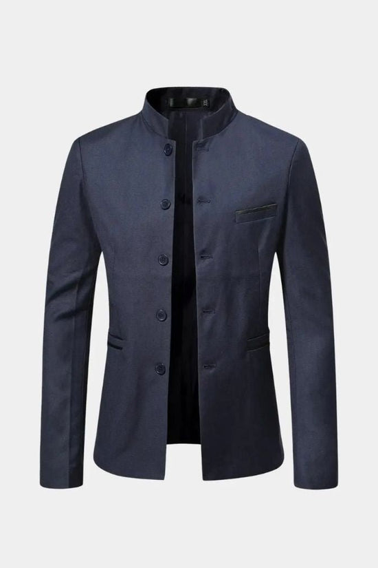 Herrejakke, Opstående Krave, Slim Fit, Elegante