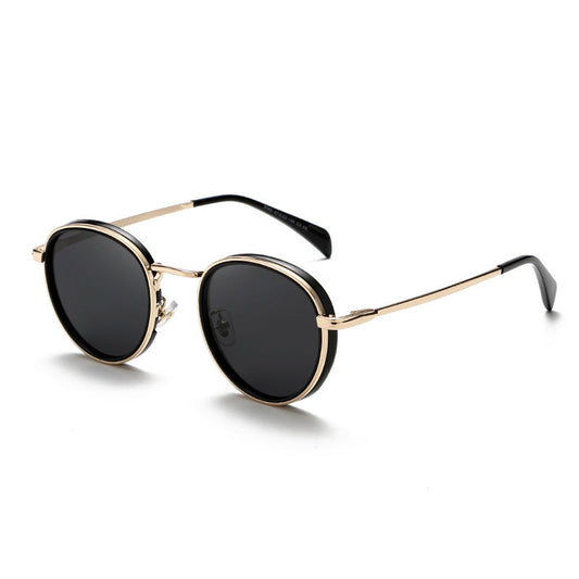 Herre Solbriller | Rundt Design | 100% UV-Beskyttelse | Klassisk Stil