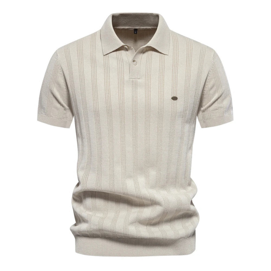 Herre Polo | Stribet Strik Design | Klassisk Stil