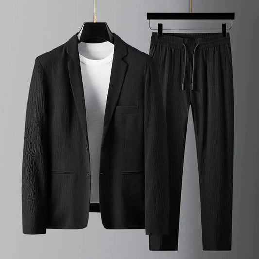 Herren Sæt | Elegant Design | Knapdetaljer | Forårskollektion