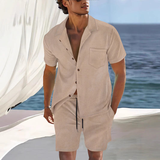 Herre Sommeroutfit | Linnedlook | Skjorte & Shorts | Åndbar & Klar til Strand