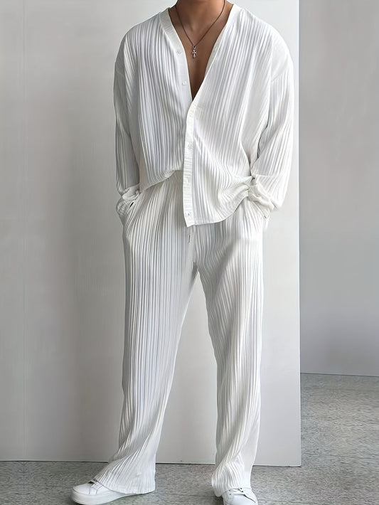 Herre Sommerbukser | Licht & Comfortabel | Trendy Gestreept Stof | Voorjaar & Zomer