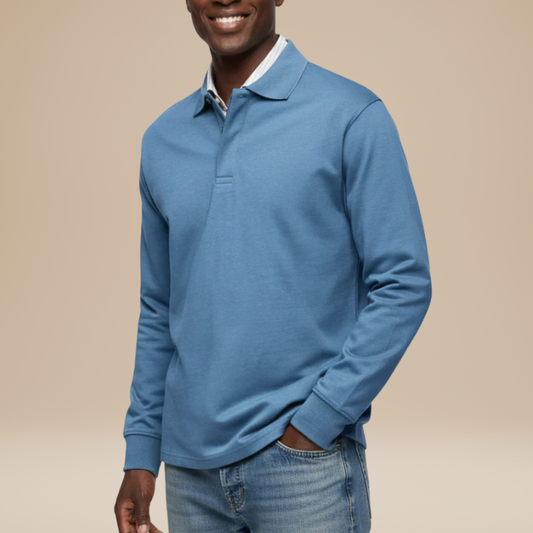Herre Polo Shirt | Lange Ærmer | Klassisk og Komfortabel