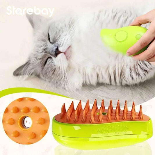 FurGlow™ Dampbørste til effektiv pelspleje for katte og hunde