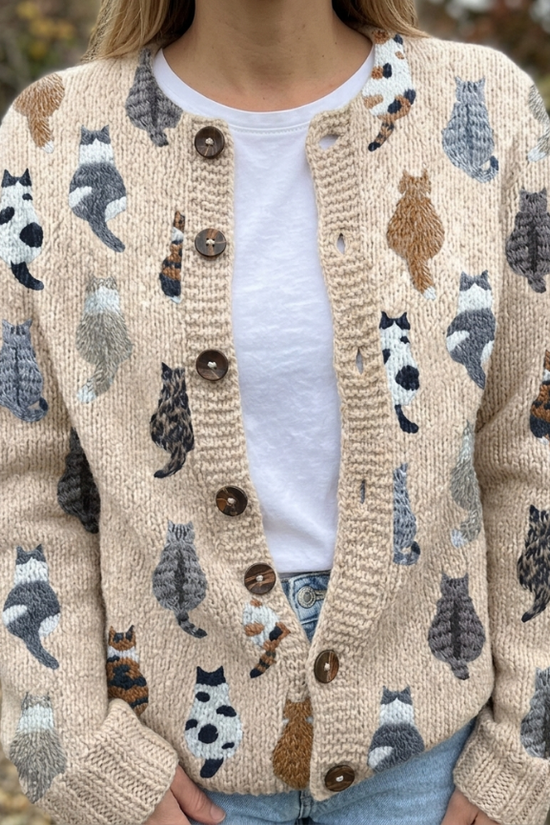 Cardigan, Katteprint, Dame