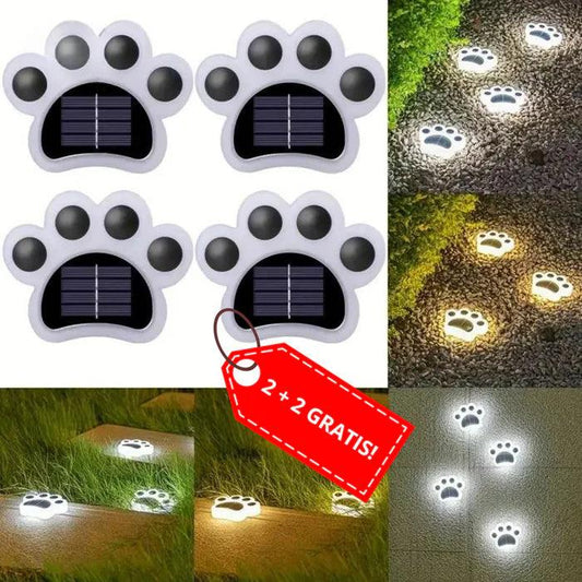 GlowPaw™ Solenergi LED Pælelamper | Trådløse Havebelysning