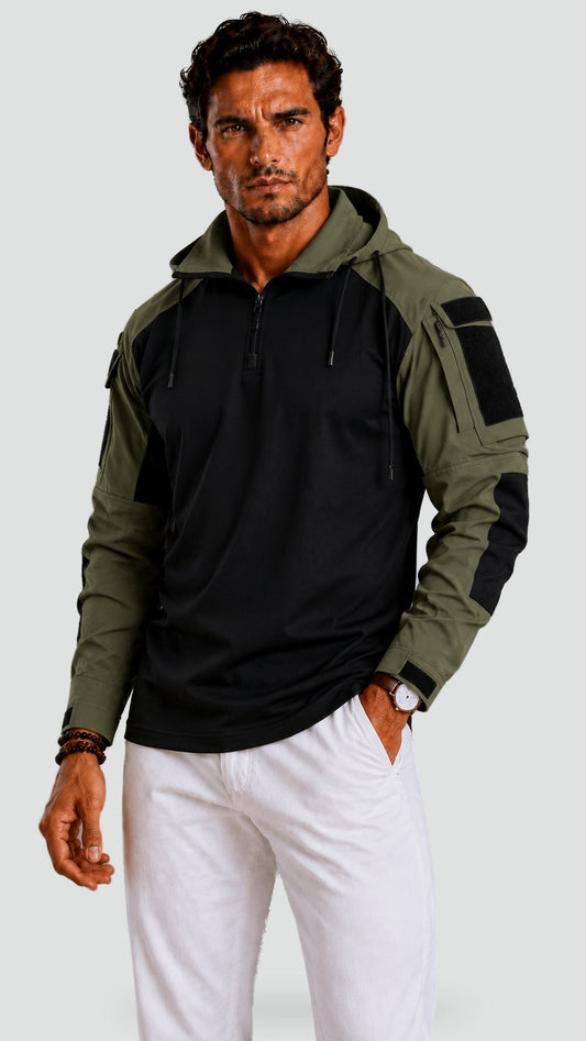 Hoodie, Herre, Lommer, Slim Fit