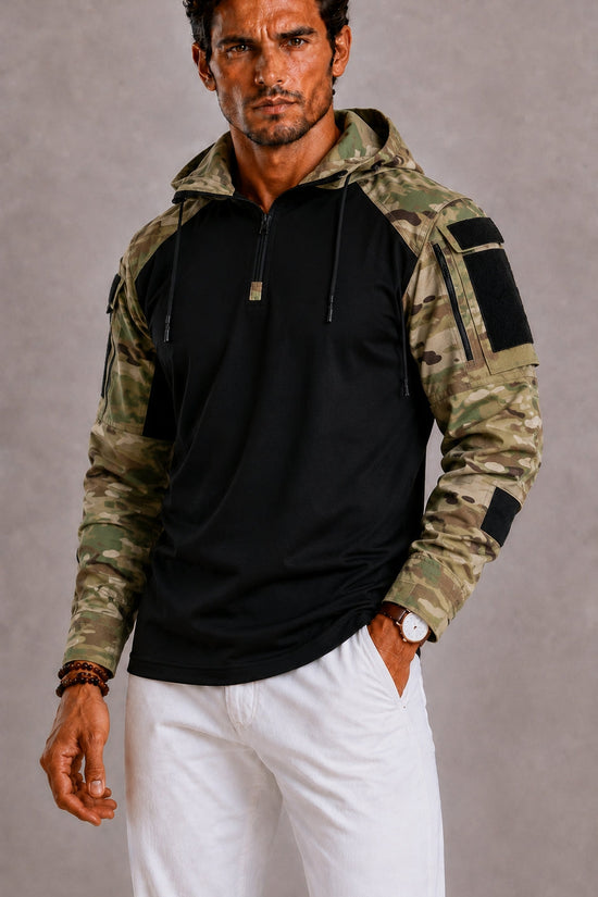 Hoodie, Herre, Lommer, Slim Fit