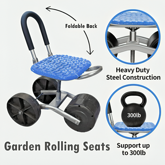 360° Ergonomisk SpinnySeat™ Havehocker voor Comfortabel Tuinieren