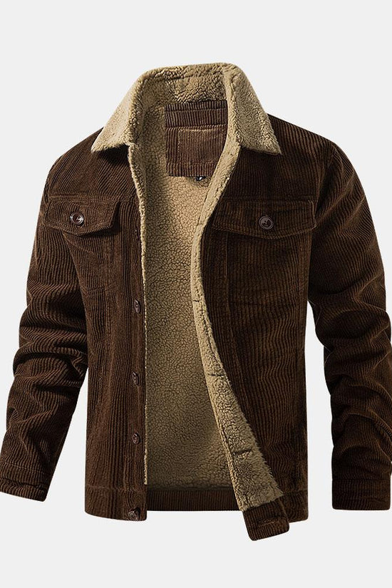 Teddy Fleece Katoen Corduroy Jakke