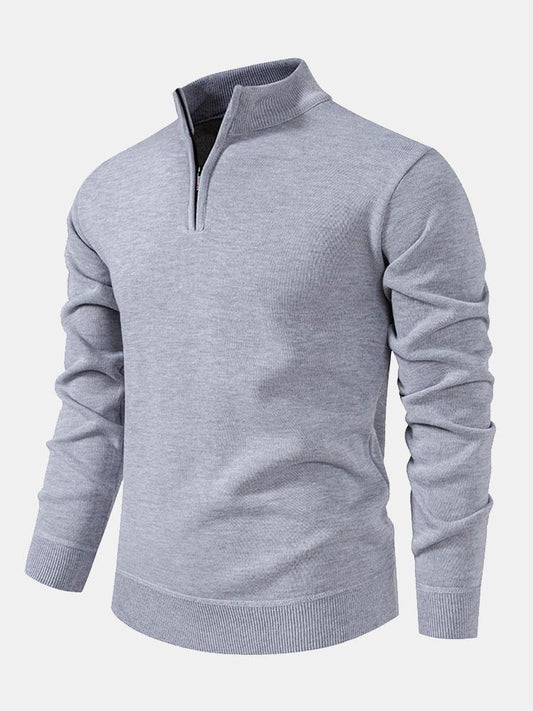 Afslappet Pasform Lynlås Hals Sweater