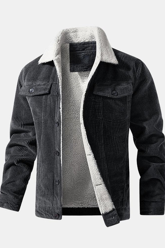 Teddy Fleece Katoen Corduroy Jakke