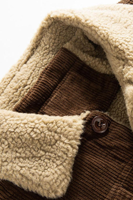 Teddy Fleece Katoen Corduroy Jakke