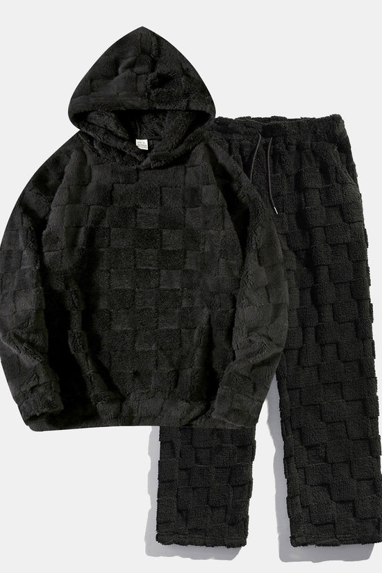 Checkerboard Teddy Hoodie & Bukser