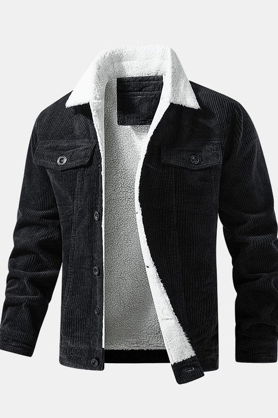 Teddy Fleece Katoen Corduroy Jakke