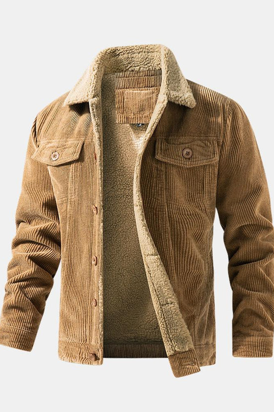 Teddy Fleece Katoen Corduroy Jakke