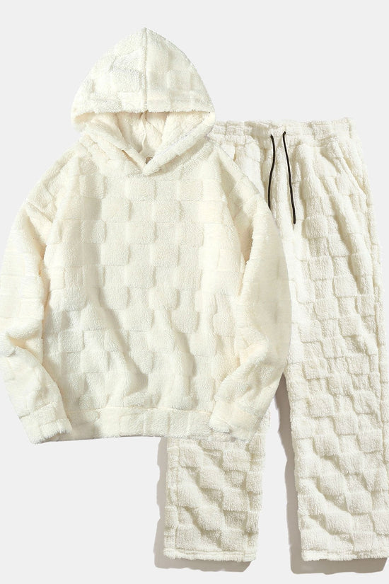 Checkerboard Teddy Hoodie & Bukser