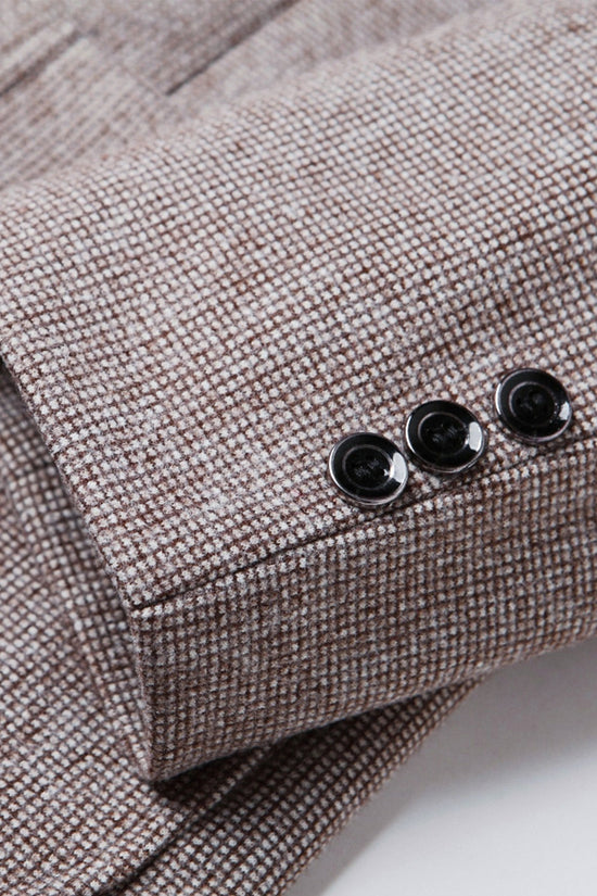 Wol Look Fijn Ruit Blazer