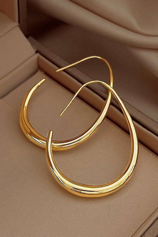 Kaira - Oval Metal Earrings