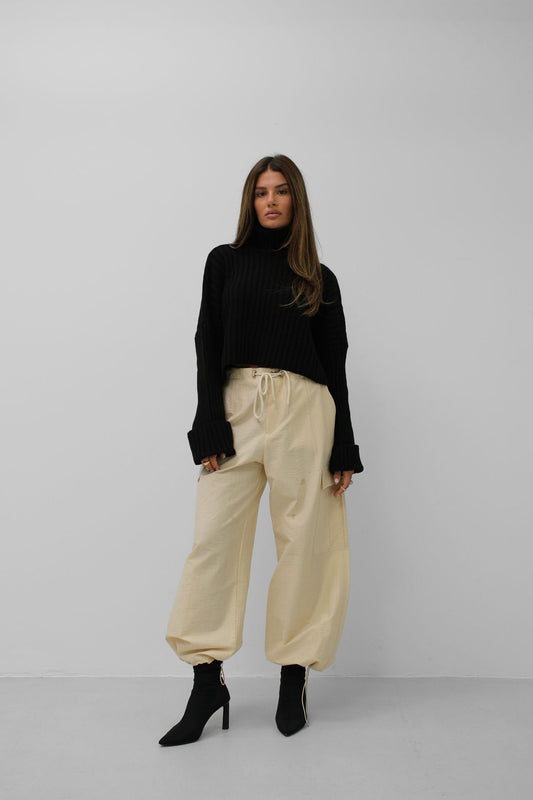 Ava | Dame Cargo-Jogger i Gult