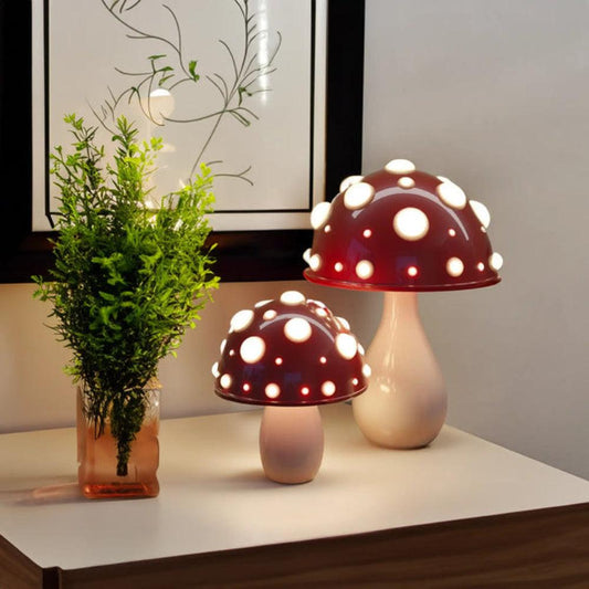 Svampe LED Lampe - Naturinspireret bordlampe til hyggelig belysning