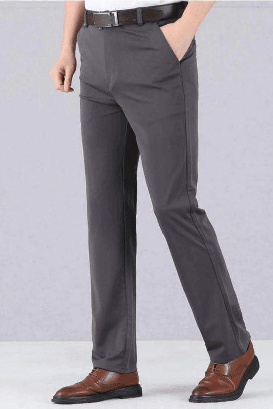 Herenbroek Stretch Slim Fit Casual i Åndbart Bomuld
