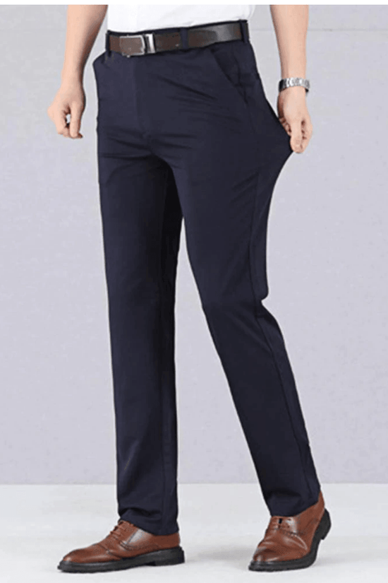Herenbroek Stretch Slim Fit Casual i Åndbart Bomuld