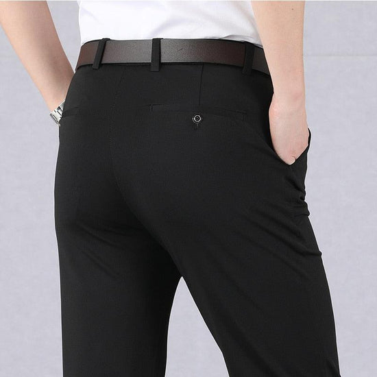 Herenbroek Stretch Slim Fit Casual i Åndbart Bomuld