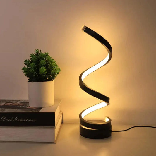 SpiraLux | Elegante LED spiralbordlampe for moderne interiør