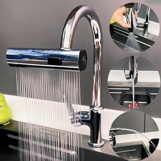 Waterval Kraan™ | Elegant 3-i-1 Ergonomisk Vandhane med Stil